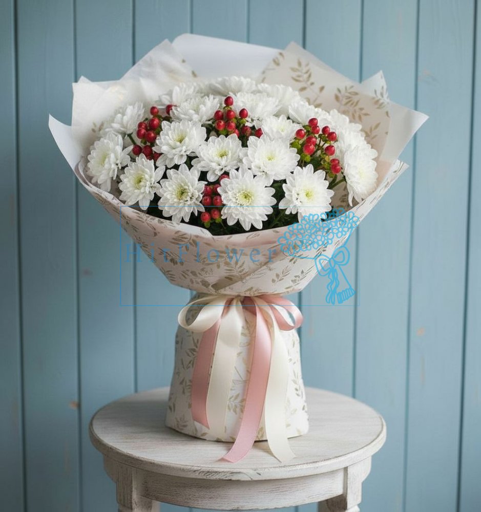 Букет цветов из: Хризантемы